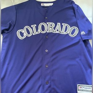 Majestic Cool Base Colorado Rockies Carlos Gonzalez #5 Jersey Large (L)